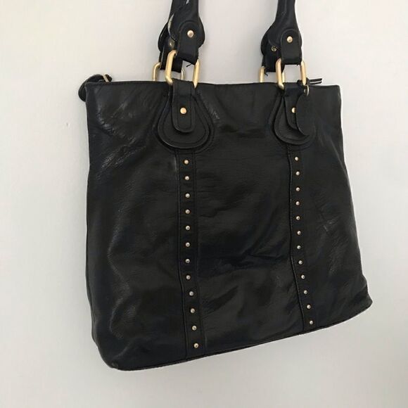 Rolfs black leather purse with gold hardware - Picture 4 of 13